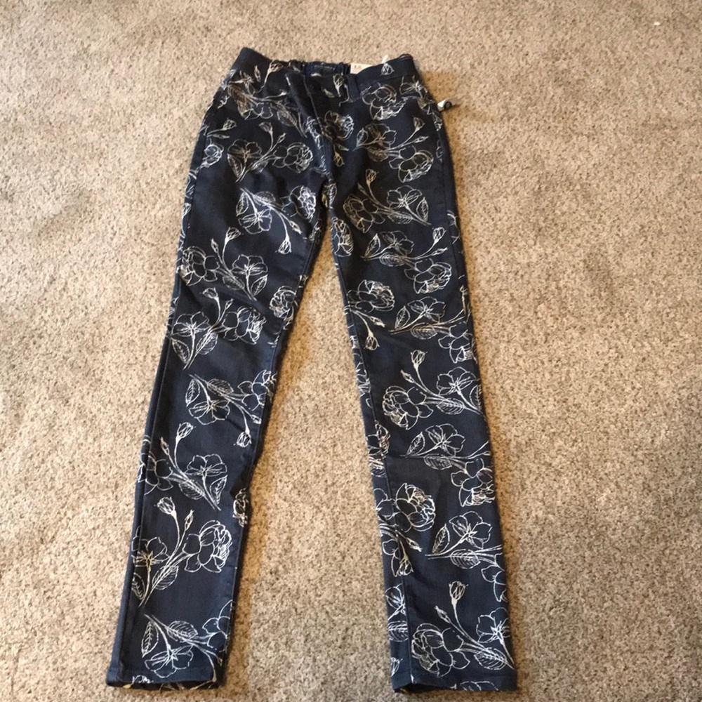 Grey printed jeans